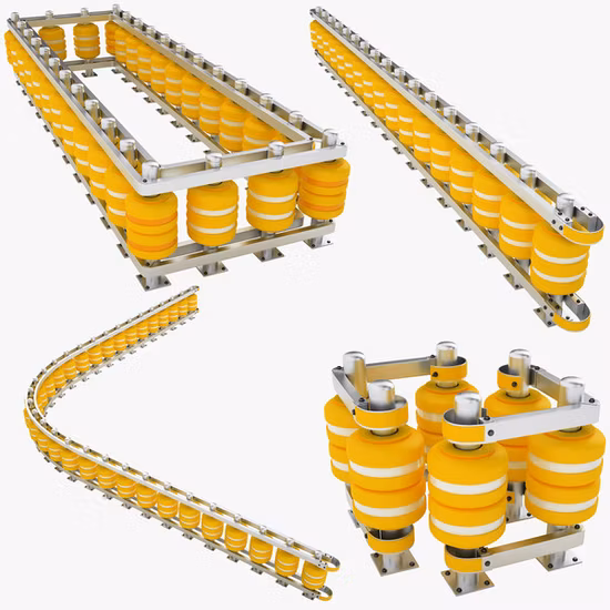 Traffic Safety ISO Standard EVA Buckets Rolling Guardrail PU and PVC Roller Barrier for Highway